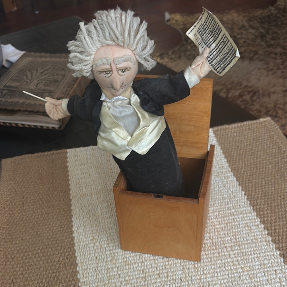 VINTAGE Jax of Maine handcrafted Maestro Conductor jack-in-the-box